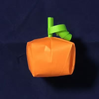 折り紙で作る♪ハロウィンかぼちゃの簡単な「「茎の部分の作り方」5