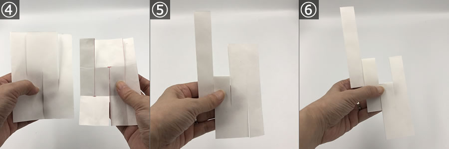 鏡餅の飾り方「半紙の折り方手順」4～6